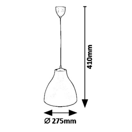Rabalux 5059 - Lámpara colgante MORRIS 1xE27/40W/230V