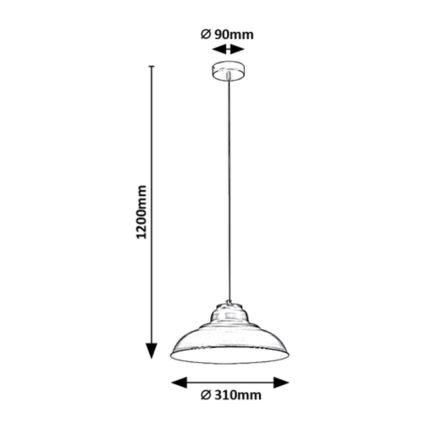 Rabalux - Lámpara de araña con cable 1xE27/60W/230V