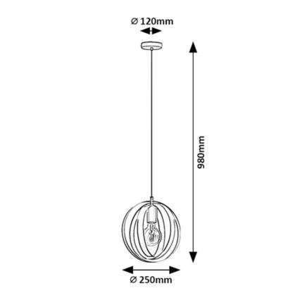 Rabalux - Lámpara colgante 1xE27/40W/230V