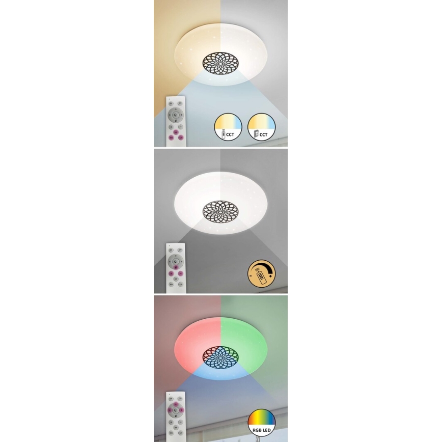 Rabalux - Plafón LED RGB regulable LED/24W/230V 3000-6500K Wi-Fi Tuya diá. 39,5 cm + control remoto