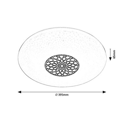 Rabalux - Plafón LED RGB regulable LED/24W/230V 3000-6500K Wi-Fi Tuya diá. 39,5 cm + control remoto
