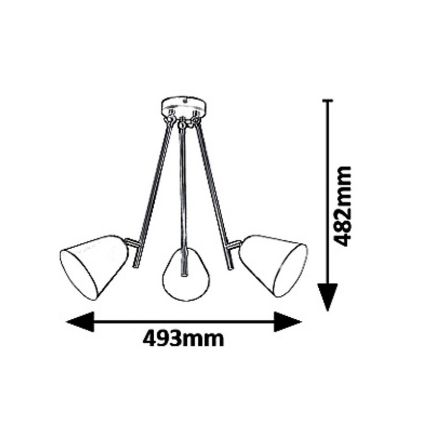 Rabalux 5376 - Lámpara colgante ALDER 3xE14/40W/230V