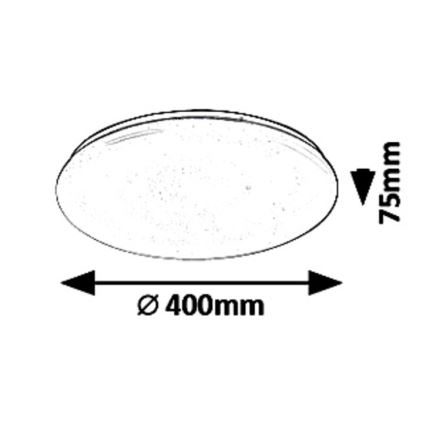 Rabalux - Plafón LED regulable LED/36W/230V + mando a distancia 3000K - 6500K