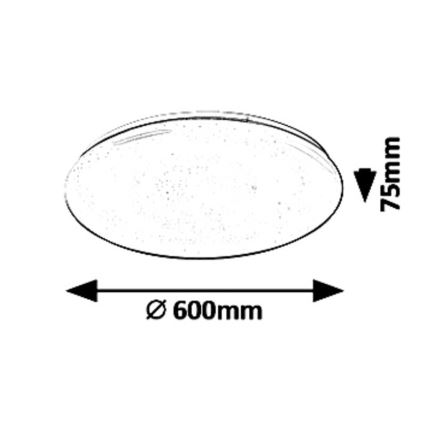 Rabalux - Lámpara de techo LED regulable LED/60W/230V con mando a distancia
