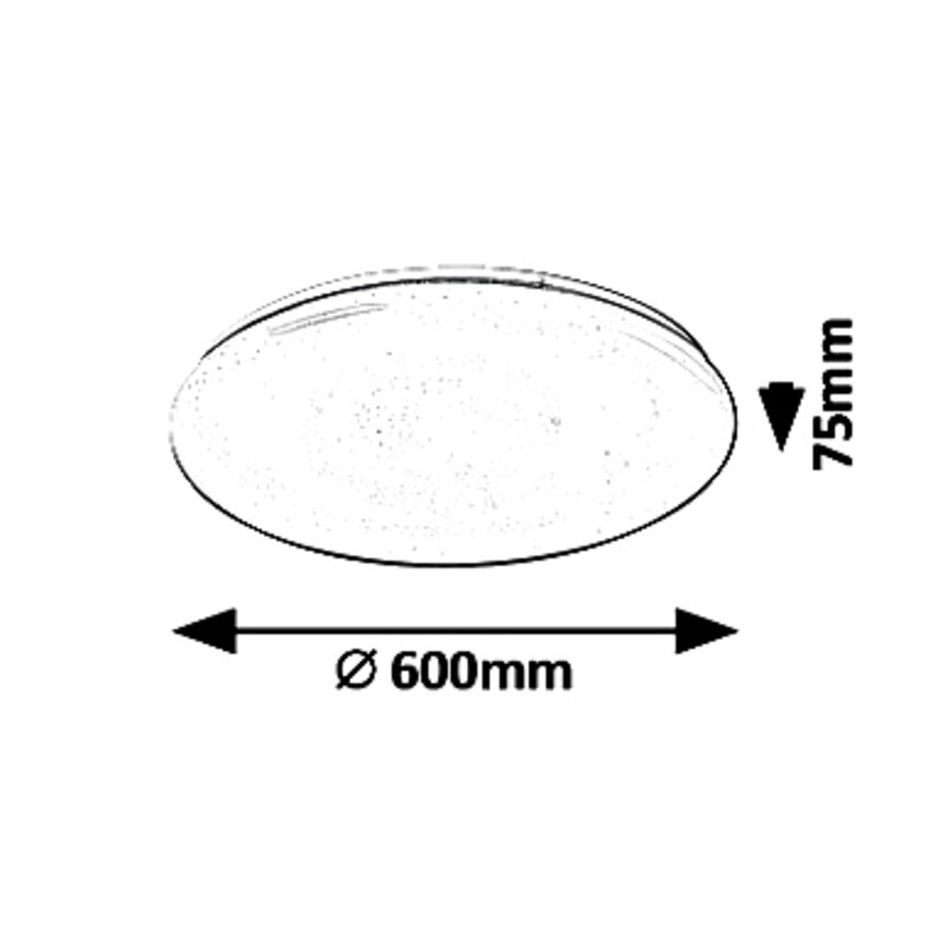 Rabalux - Lámpara de techo LED regulable LED/60W/230V con mando a distancia