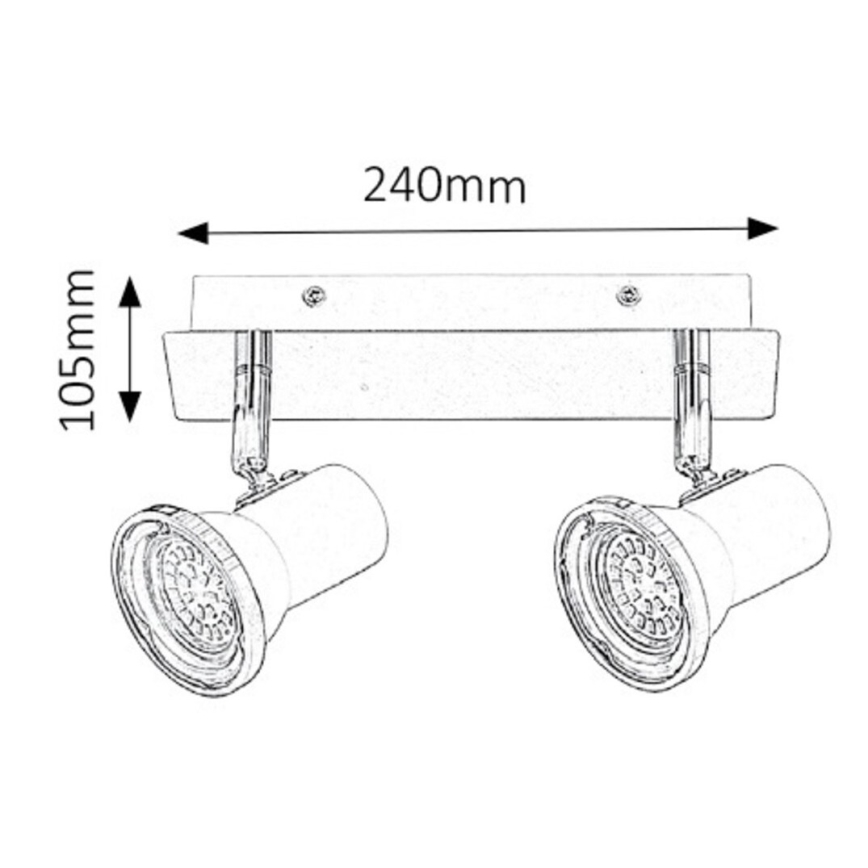 Rabalux - Foco LED para el baño 2xGU10/4,5W/230V IP44