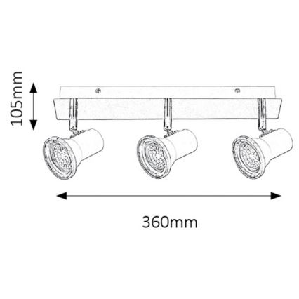 Rabalux - Foco LED para el baño 3xGU10/4,5W/230V IP44
