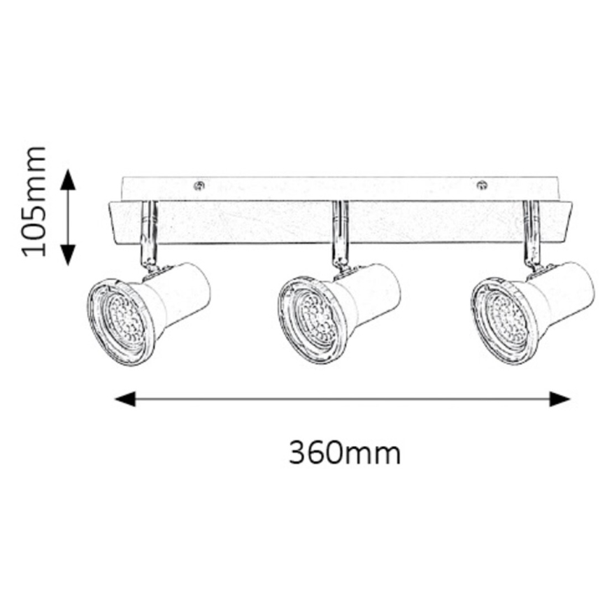 Rabalux - Foco LED para el baño 3xGU10/4,5W/230V IP44