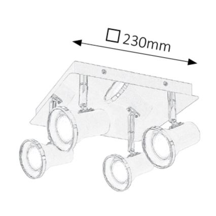Rabalux - Foco LED para el baño 4xGU10/4,5W/230V IP44