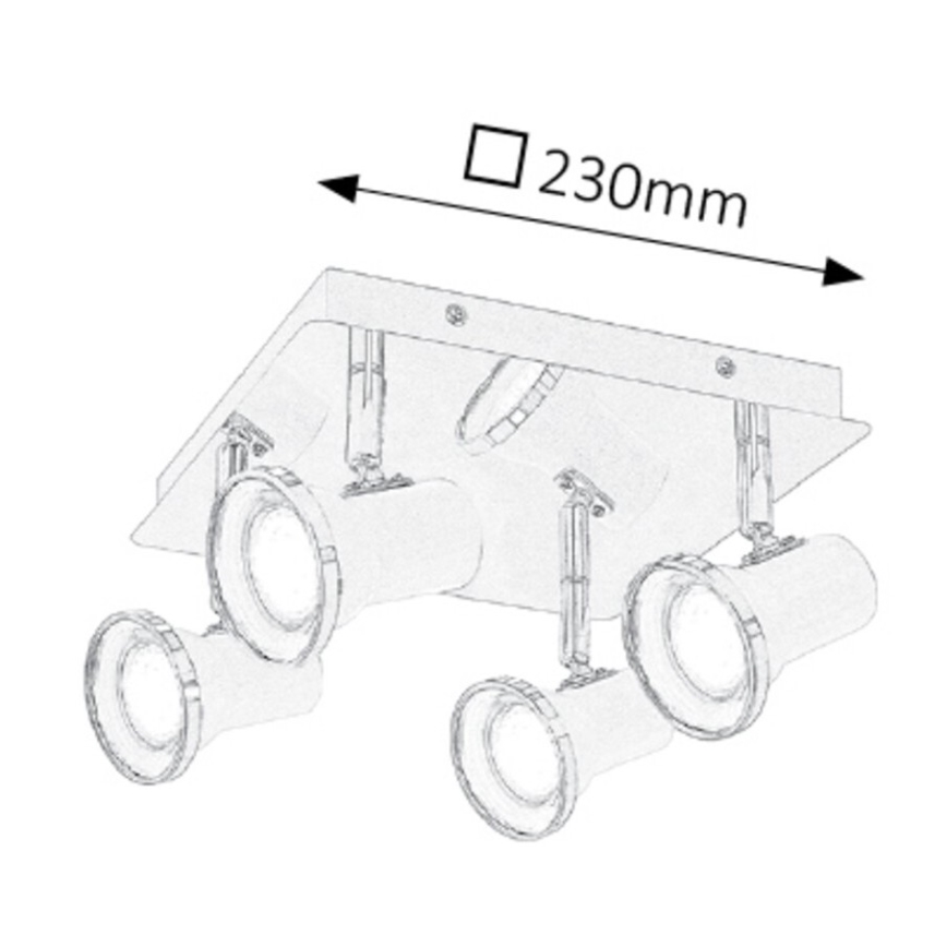Rabalux - Foco LED para el baño 4xGU10/4,5W/230V IP44