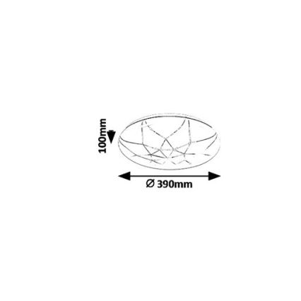 Rabalux - Lámpara de techo LED regulable LED/24W/230V Wi-Fi 3000-6500K + mando a distancia, diámetro 39 cm