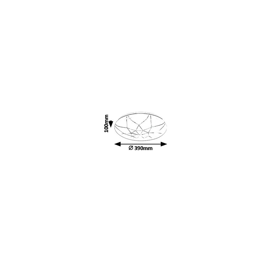 Rabalux - Lámpara de techo LED regulable LED/24W/230V Wi-Fi 3000-6500K + mando a distancia, diámetro 39 cm