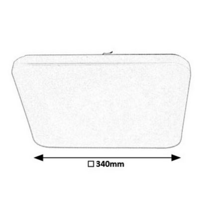 Rabalux - Lámpara de techo LED regulable LED/16W/230V 34x34 cm + mando a distancia