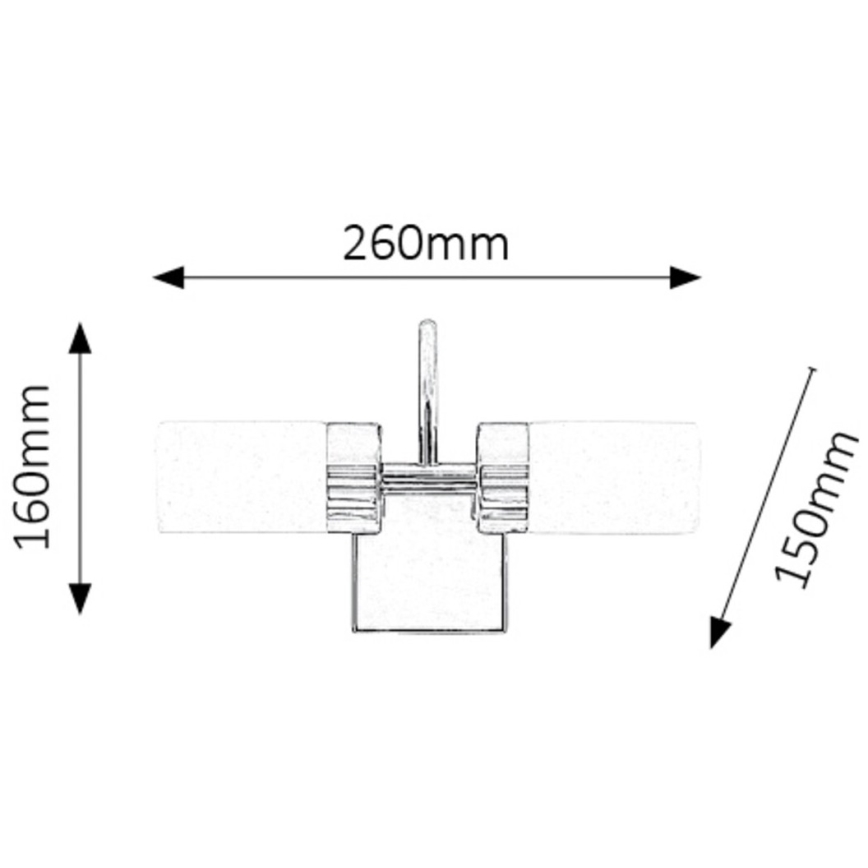 Rabalux - Iluminación LED para espejos de baño 2xLED/4W/230V  IP44