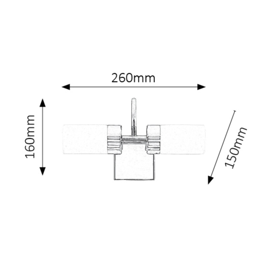 Rabalux - Iluminación LED para espejos de baño 2xLED/4W/230V  IP44