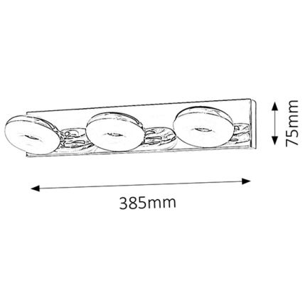 Rabalux - Iluminación LED para el baño 3xLED/5W/230V IP44