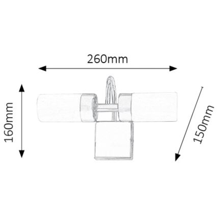 Rabalux - Iluminación LED para espejos de baño 2xLED/4W/230V IP44