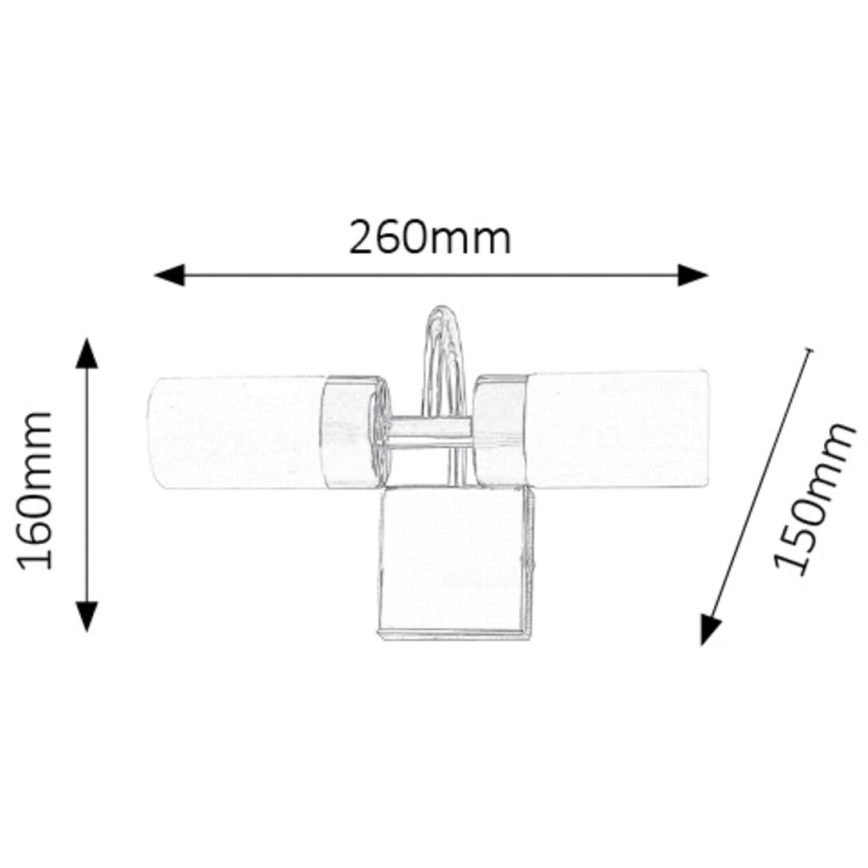 Rabalux - Iluminación LED para espejos de baño 2xLED/4W/230V IP44