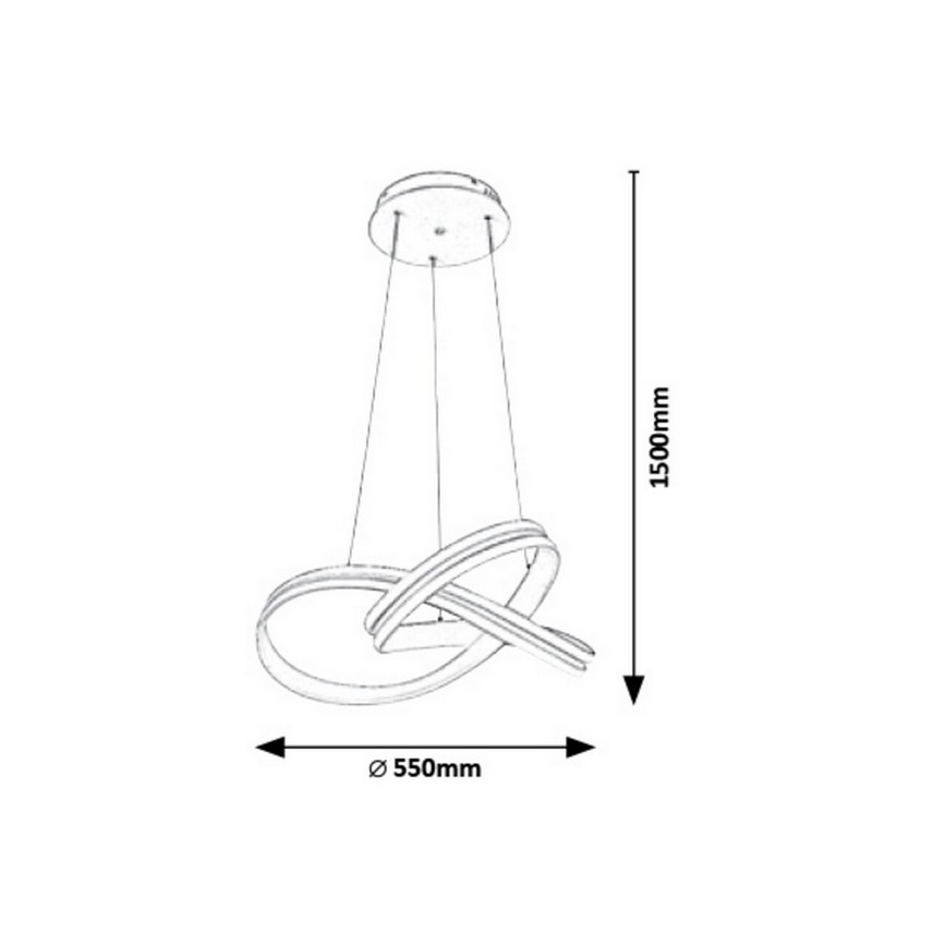 Rabalux - Araña LED colgante LED/60W/230V