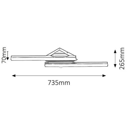 Rabalux - Aplique LED para el baño 2xLED/12W IP44