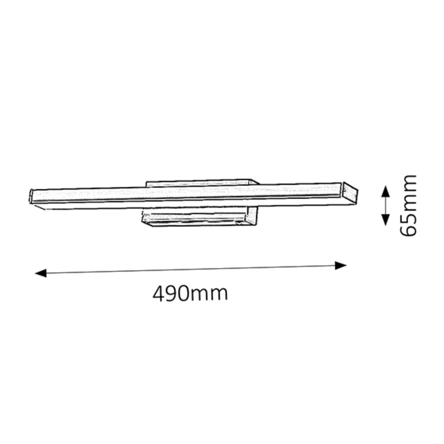 Rabalux - Aplique de pared para baño LED, 12 W, 230 V, IP44