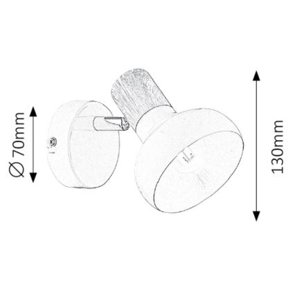 Rabalux - Foco de pared 1xE14/40W/230V blanco