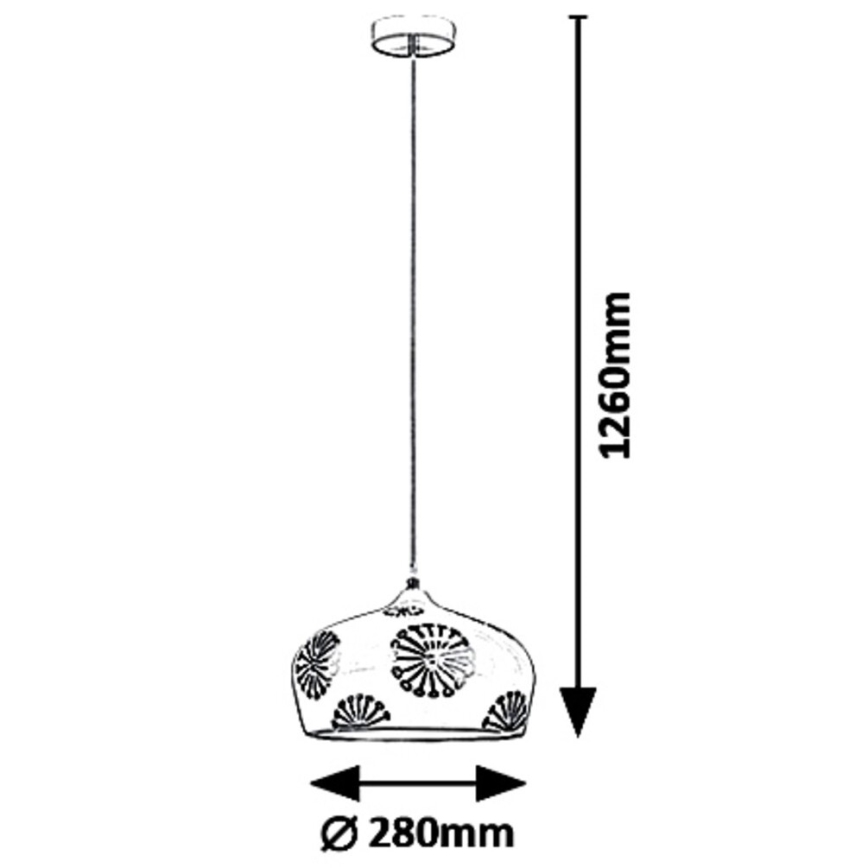 Rabalux - Lámpara colgante con cable GINGER 1xE27/60W/230V