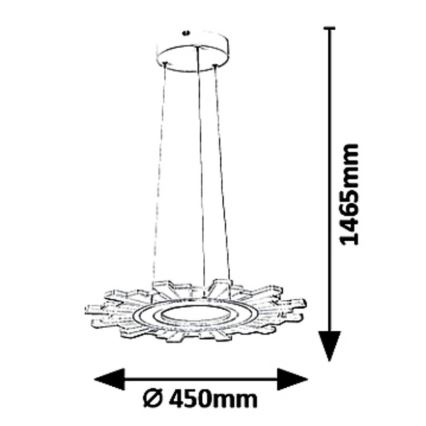 Rabalux 6210 - Lámpara LED colgante FELICITY LED/30W/230V