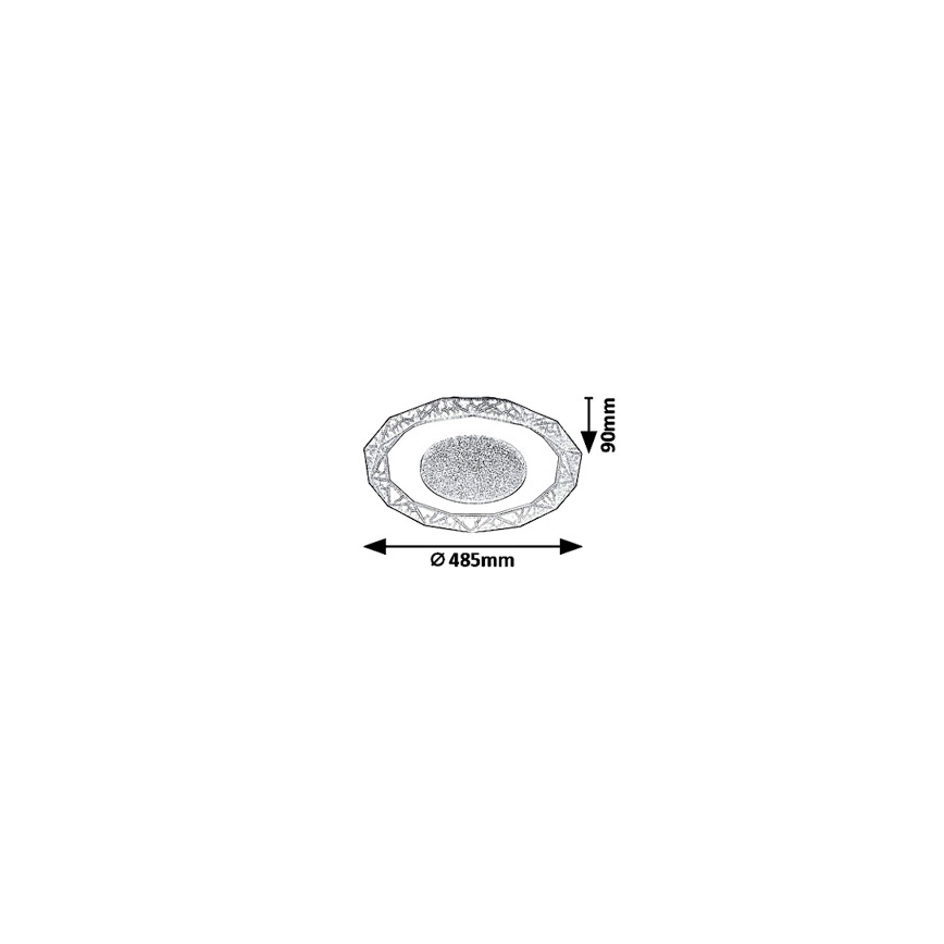Rabalux 6294 - Plafón LED SIREN LED/50W/230V