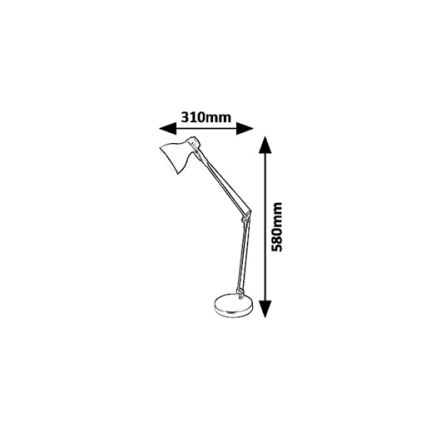 Rabalux 6409 - Lámpara de mesa CARTER 1xE14/11W/230V