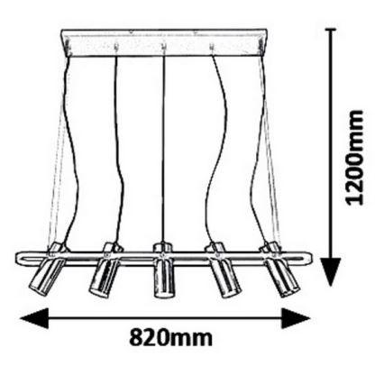 Rabalux 6430 - Lámpara LED colgante RAVEN LED/25W/230V