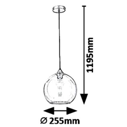 Rabalux 6438 - Lámpara colgante TANESHA 1xE27/40W/230V