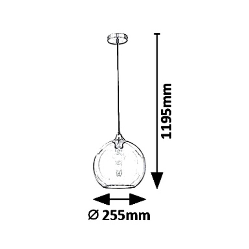 Rabalux 6438 - Lámpara colgante TANESHA 1xE27/40W/230V
