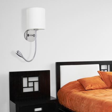 Rabalux - Lámpara de pared LED 1xE27/40W+LED/3W