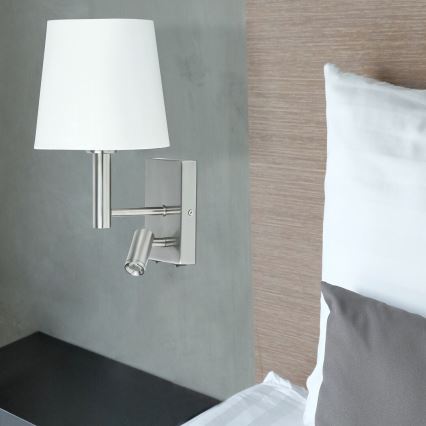 Rabalux - Lámpara de pared LED E27/40W + LED/3W