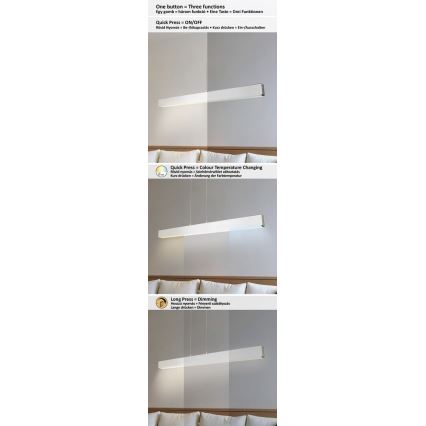 Rabalux - Lámpara colgante LED regulable LED/24W/230V 2700/4000/6500K 120 cm