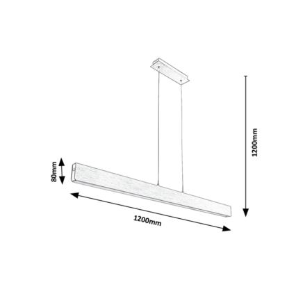 Rabalux - Lámpara colgante LED regulable LED/24W/230V 2700/4000/6500K 120 cm
