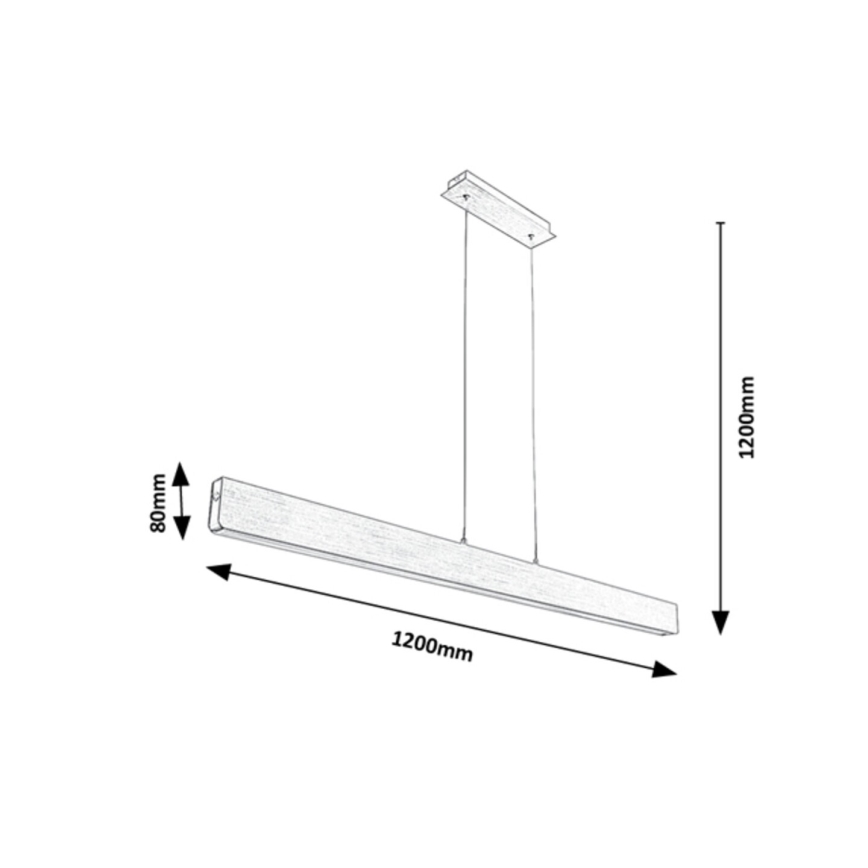 Rabalux - Lámpara colgante LED regulable LED/24W/230V 2700/4000/6500K 120 cm