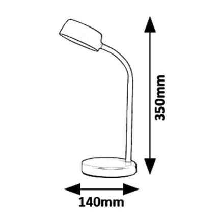 Rabalux 6780 - Lámpara de mesa LED BERRY LED/4,5W/230V