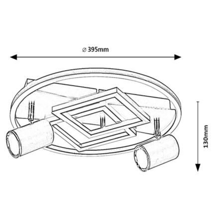 Rabalux - Lámpara de techo LED con 5 focos LED/40W/230V