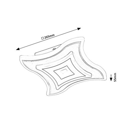 Rabalux - Plafón LED 20W/230V 3000/4000/6000K 26,5x26,5 cm