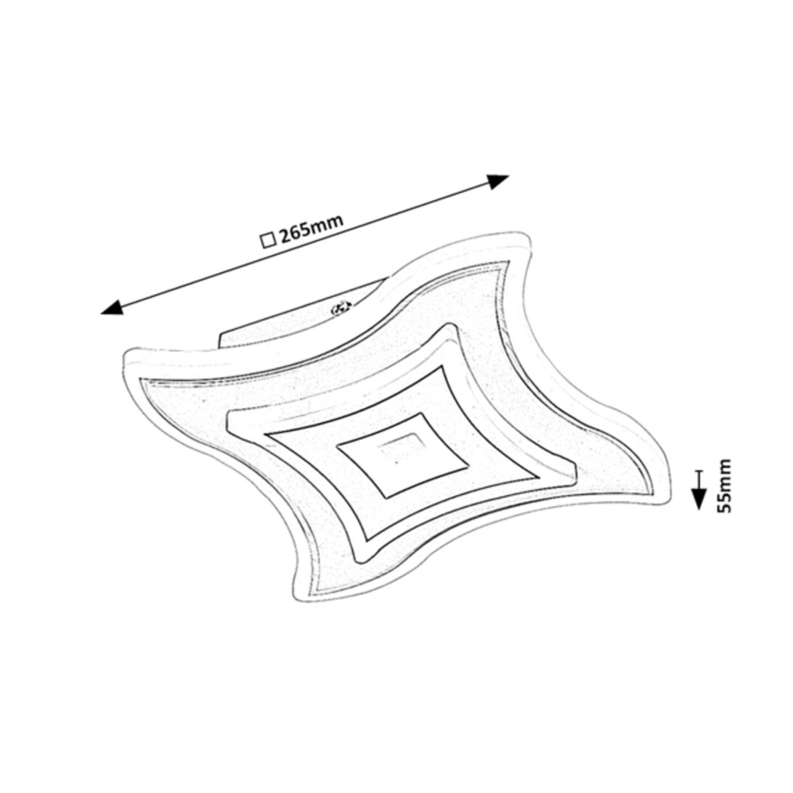 Rabalux - Plafón LED 20W/230V 3000/4000/6000K 26,5x26,5 cm