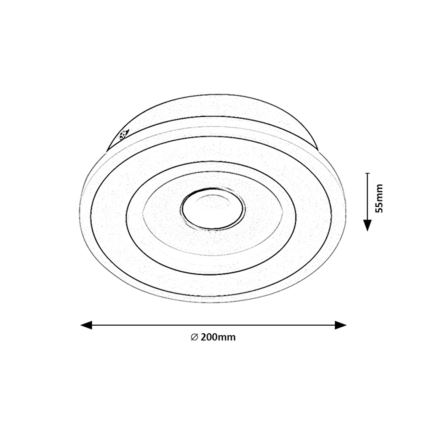 Rabalux - Lámpara de techo LED/20 W/230 V 3000/4000/6000 K Ø 20 cm