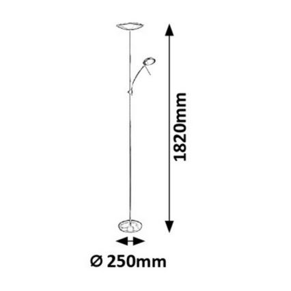 Rabalux - Lámpara LED de pie 1xLED/18W + 1xLED/5W/230V