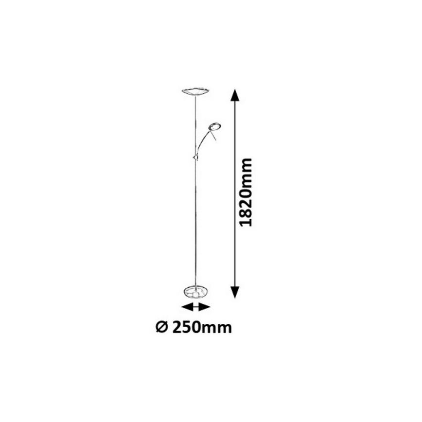 Rabalux - Lámpara LED de pie 1xLED/18W + 1xLED/5W/230V