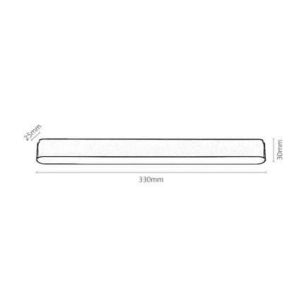 Rabalux - LED Plafón para sistema de raíles monofásico LED/16W/24V 3000K 33 cm negro