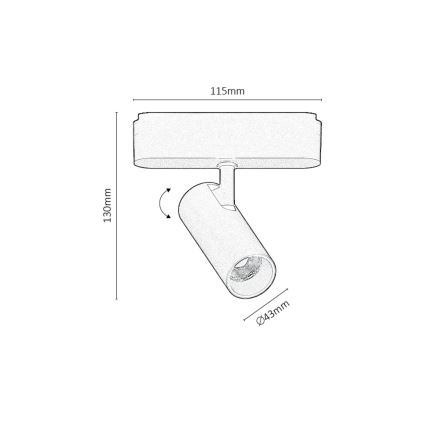 Rabalux - LED Foco para sistema de riel monofásico LED/10W/24V 3000K negro
