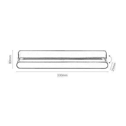 Rabalux - LED Plafón para sistema de raíles monofásico LED/16W/24V 3000K 33 cm negro