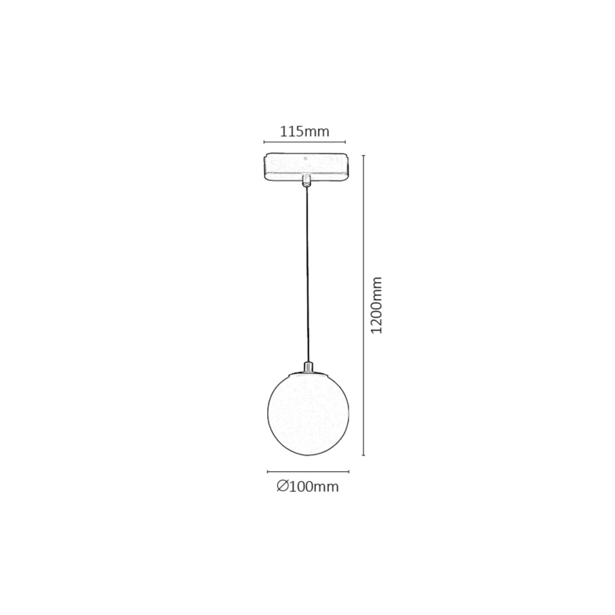 Rabalux - Lámpara de araña LED para sistema de riel monofásico LED/5W/24V 3000K negro