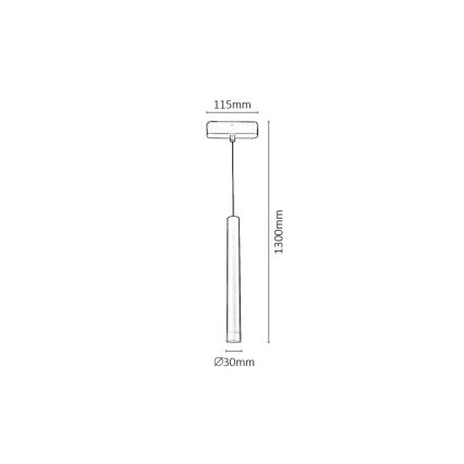 Rabalux - Lámpara LED colgante para sistema de raíles monofásico LED/5W/24V 4000K negro